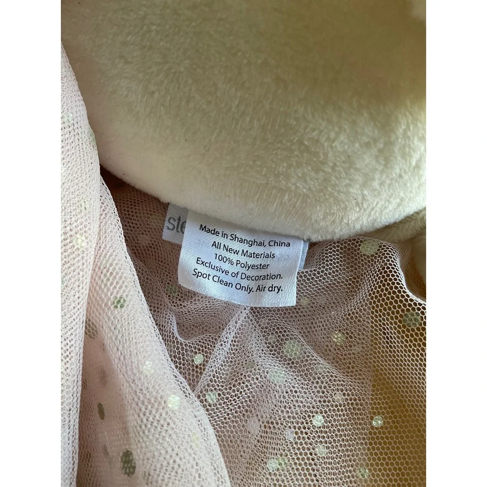 Stephen Joseph Pink Ballerina Bunny Plush Stuffed Animal Doll‎ Silver Sequins